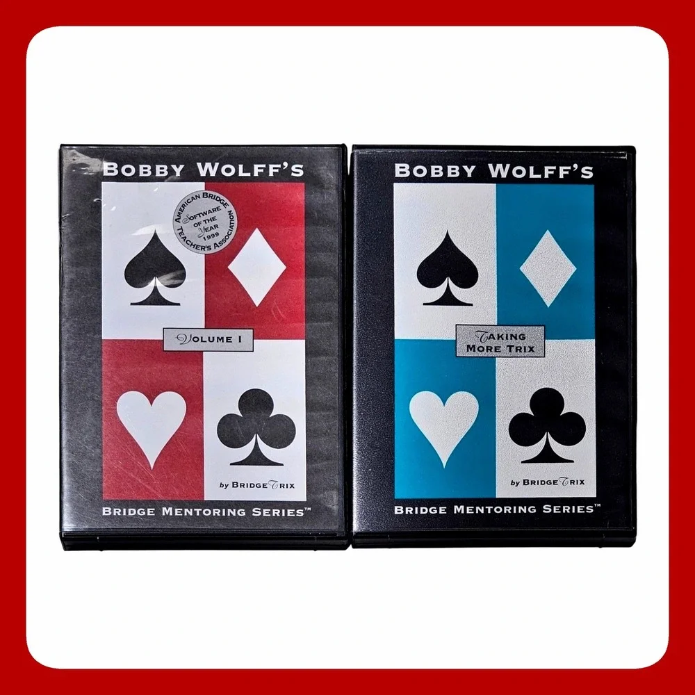 Bobby Wolff's Bridge Mentoring Vol I‎ III PC CD-ROM Software Game Set 1999 EUC